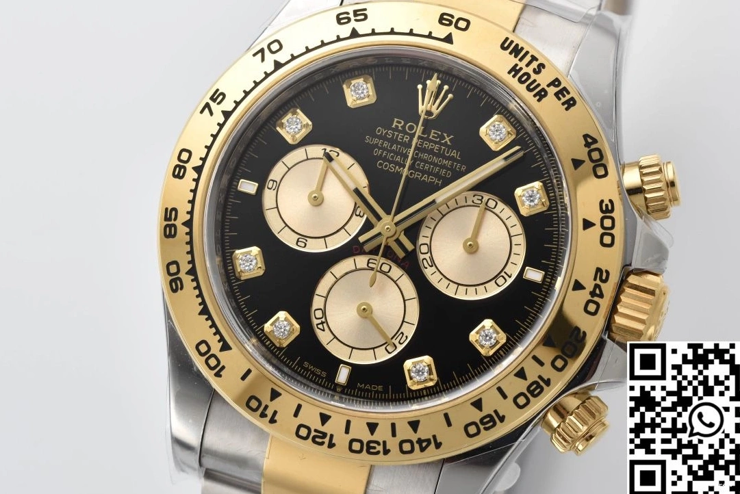 Cosmograph Gold Clean Rolex Factory Daytona Original Diamond 1083 Bezel Hourmarker M126503 0807